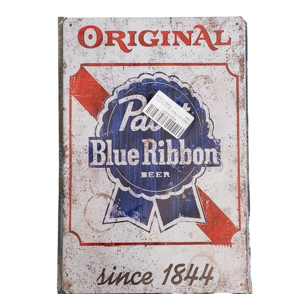 Original Pabst Blue Ribbon Beer Metal Tin Sign 8x12 NEW - Picture 1 of 4